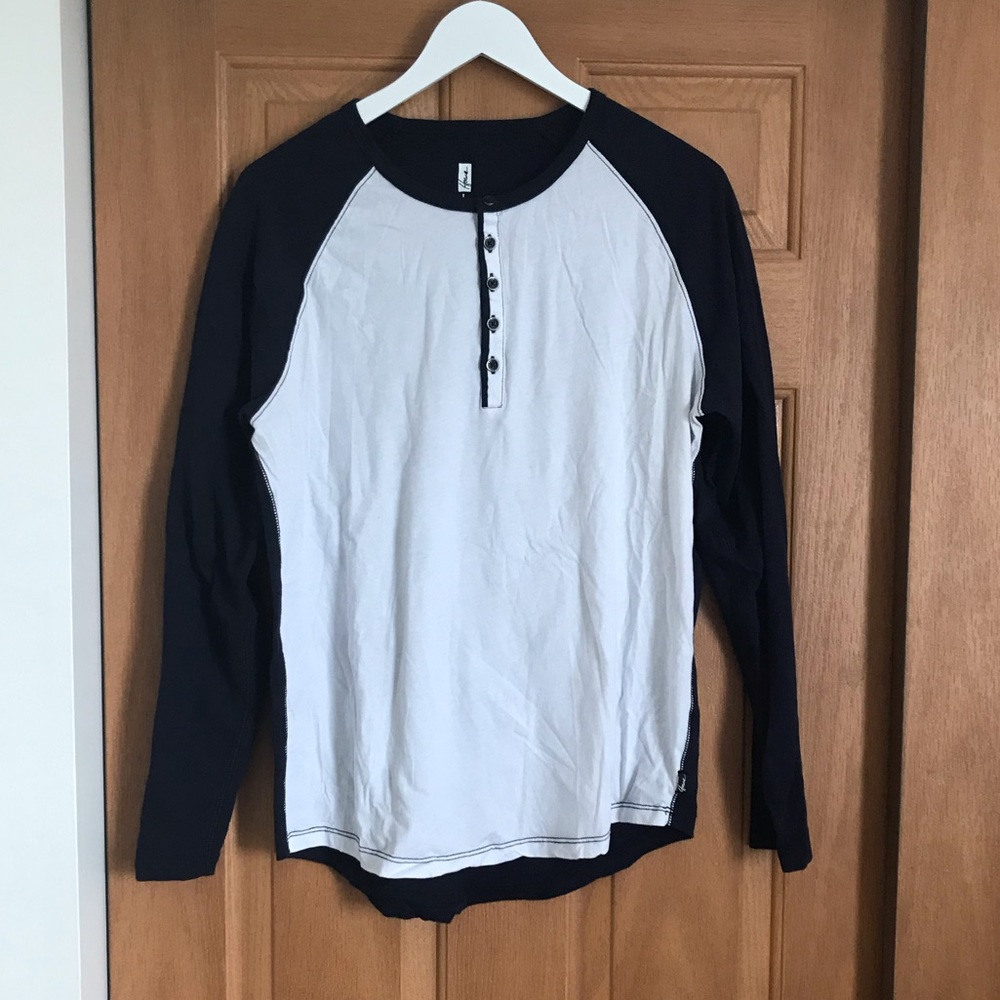 Navy and White Tee